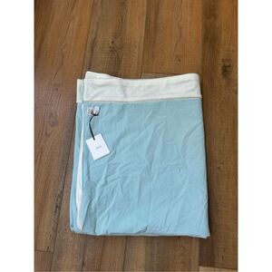 NWT Onia Luxury Beach Micro Stripe Blue White Tilden Towel Oversized 42” x 69.5”